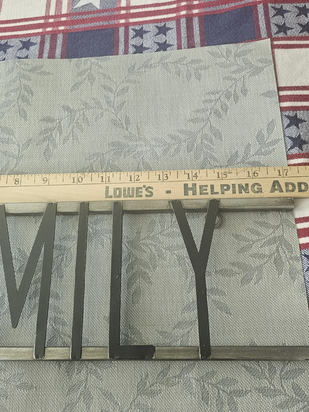 Threshold Metal FAMILY Wall Sign in Gray